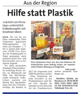 HILFE STATT PLASTIK